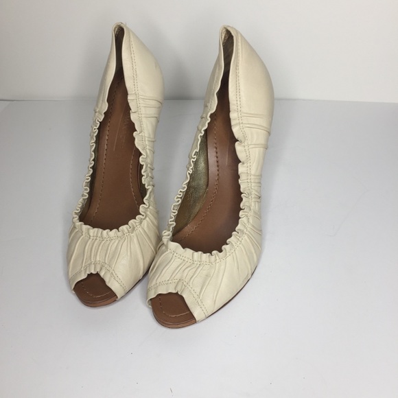 BCBGMaxAzria Shoes - BCBG Max Azria leather peep toe heels